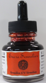 Sennelier ink 674 Vermillion  30 ml (100 ml=20,90 €)